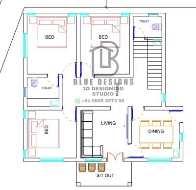 993 SQFT Floor Plan  #FloorPlans  #SmallHouse  #smallplans  #900sqft  #800sqf  #kerlahouse