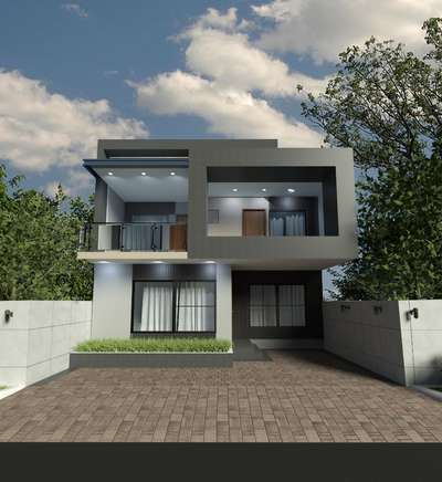 House Front Elevation 
#InteriorDesigner #3Dvisualizer #3d #architecturedesigns #HouseDesigns  #frontdesign #sketchupmodeling #render3d