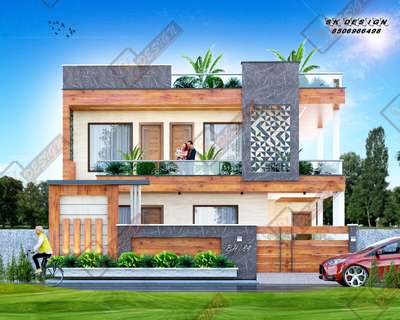 exterior house design by me. 
#Architect #architecturedesigns #HouseDesigns #HouseConstruction #frontElevation #exteriors #facade #modernhouses #koloapp #kolopost #hplsheet #woodensheet