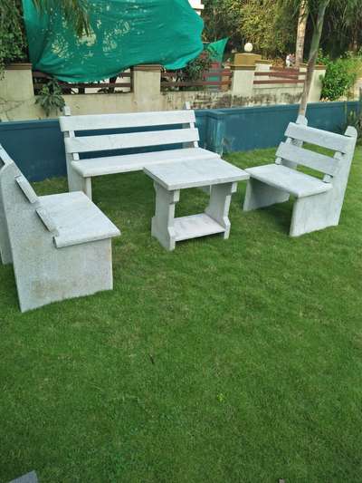 garden benches in natural stone