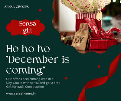 Wanna want to know the Detail's Then wait for few day's our Gift's are special soon will Announce. 🎁🎄 Follow us on Instagram @Sensahomes to get more update About us❤️ For More Details +91 90377 65926

 #sensahomes #sensagroups #christmas #christmasoffer #Christmasgifts #builders #HouseConstruction