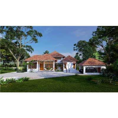 #TraditionalHouse #3D_ELEVATION #MrHomeKerala #Architect #architecturedesigns #Kozhikode #KeralaStyleHouse