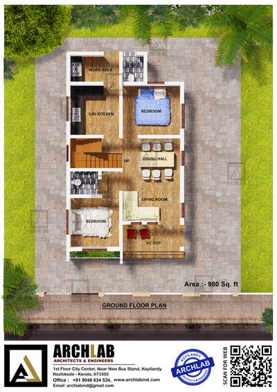 980 sq.ft ( GF+Staircase ) Small Home.
#Budget #budgethome #budget_home
#SingleFloorHouse  #KeralaStyleHouse #modernhomes  #exteriors #budgethomes #lowcostconstruction #archlab_architects_engineers