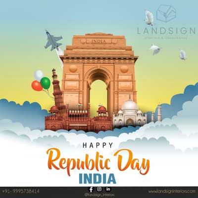 Wishing everyone a very happy Republic Day to all of you from team Landsign Interiors and Consultancy

#republicdayindia #republicday #india #26thjanuary #landsigninteriors