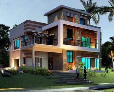 Modern Home designing work 
3High Quality Renders in Elevation 
corner Property 
Residential 

#residentialprojectatmehraulli #residenceproject #ProposedResidentialProject #propertydevelopers #gray_colour #HouseConstruction #contemporary #ElevationHome #ElevationDesign #HomeDecor #50LakhHouse #houseconstructioncivil