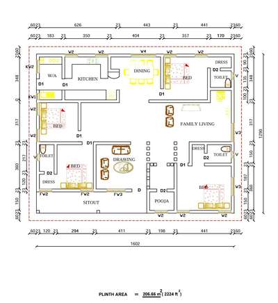 4BHK G. F plan #house  #construction  #house plans