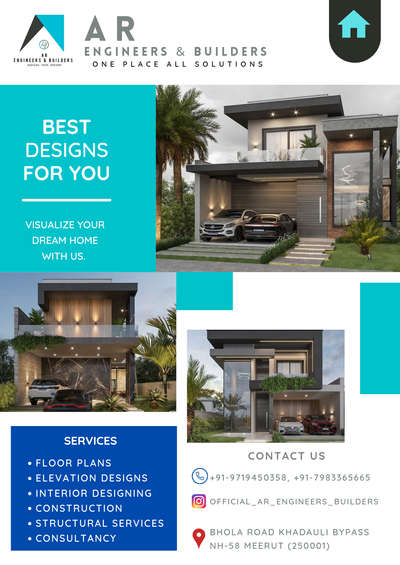 Contact us for Construction & designing Services 
MEERUT BEST CONSTRUCTION & DESIGNING COMPANY

#architecturedesigns #Architectural&nterior #best_architect #HouseConstruction #constructionsite #completed_house_construction