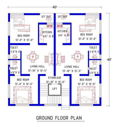 house plan for two brothers 
 #FloorPlans  #HouseDesigns  #houseplan  #2DPlans