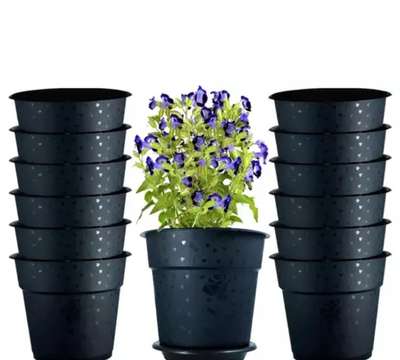 DOAP Plastic Flower Pots With Tray. PACK OF 5, For Home Indoor & Outdoor Garden, 6.6 inch Black Planters Suits Balcony , Terrace Gardening,
Name: DOAP Plastic Flower Pots With Tray. PACK OF 5, For Home Indoor & Outdoor Garden, 6.6 inch Black Planters Suits Balcony , Terrace Gardening,
Material: Plastic
Shape: Circular
Type: Indoor
Product Breadth: 17.5 Cm
Product Height: 15 Cm
Product Length: 17.5 Cm
Pack Of: Pack Of 5
DOAP is a prominent brand selling on home & garden category. We have been developing premium and cost effective products meeting customer requirements. This pack includes 5 pots & 5 pot plates(drainage trays)These flower pots are of 6.5 inch diameter with good potting area . They can be used in your home indoors & outdoor gardens. The planters comes with drainage trays , this ensures that the extra water will not leak into your indoors. They can be used to grow medium size flower plants, plants, seedlings, shrubs and grass. The plant pots are made of strong plastic mater