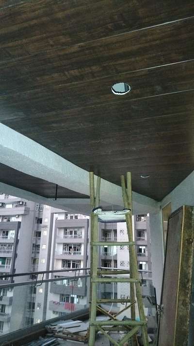 pvc wooden ceiling balcony