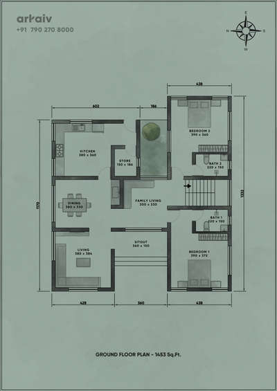 Ground Floor Plan
 #FloorPlans  #WestFacingPlan  #2BHKHouse  #2BHKPlans