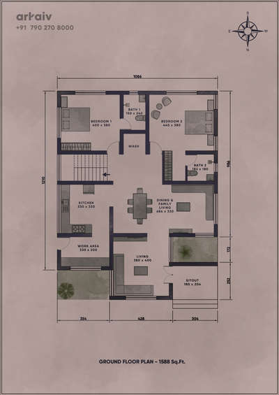 Ground Floor Plan 

 #floorplan  #2DPlans  #2BHKHouse  #houseplan  #keralahomeplans