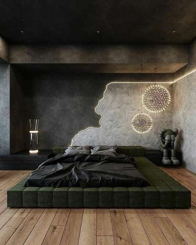 Bed room cool interior. #bedroominterior