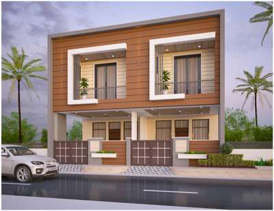 Duplex House #exterior_Work  #stilt+4exteriordesign  #Residentialprojects  #planning