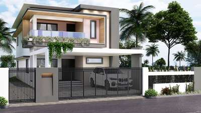 3 bedroom modern contemporary house exterior.
 #kerala #india  #exterior  #house  #budget  #moderndesign  #ContemporaryHouse