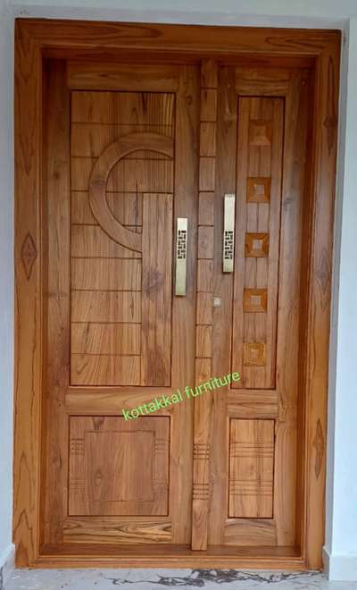 Double door teak wood