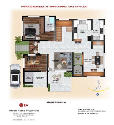 Home plan @ "Gods on Village"
1. Rs 125 per sqft for design and their full detail drawings
2. For Construction : 10 percent of the total estimated in detailed BOQ

 #Architect #architecturedesigns #FloorPlans #Architectural&Interior #koloapp #kolopost #koloindial  #architecturedesigns #SouthFacingPlan