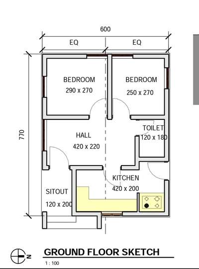 Small House - 500 Sq. ft