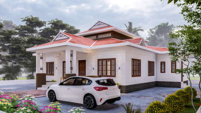 Traditional style Kerala home elevation  #treditional  #trendig  #ElevationHome  #KeralaStyleHouse