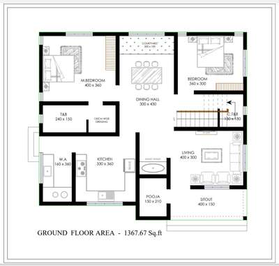 Floor Plan 

Area : 1367.67 sqr ft 
Specftn : 2bhk