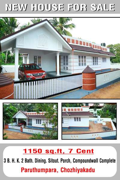 New House 🏡 for sale at Kottayam district paruthumpara chozhiyakadu 40 Lakh 7 cent co.no.9847242452