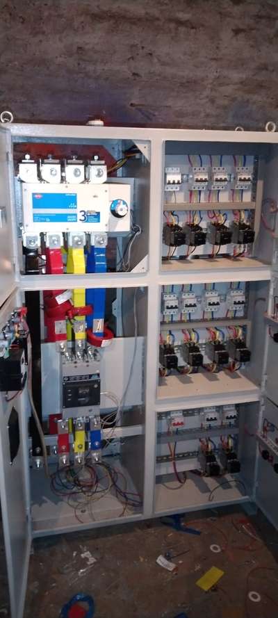 power factr panel with changeover switch panel