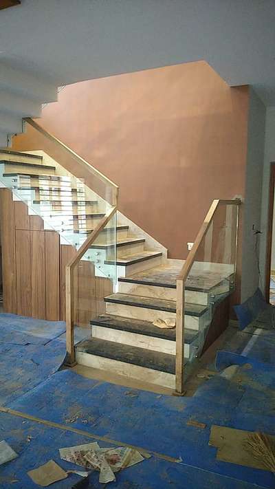 stair case work finished @ vadakara
 #GlassHandRailStaircase  #GlassStaircase  #StaircaseHandRail