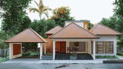 2630 sq.ft.# Single Floor #SlopingRoofHouse  #ContemporaryHouse  #keralastyle