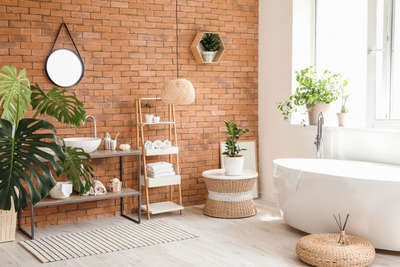 Give your bathroom a makeover by placing plants, relaxing candles, comfy stools and soft rug to create a comfy and cosy vibe. Use different patterned shelves to organize your bathroom accessories.
#interior #decor #ideas #home #interiordesign #indian #colourful #decorshopping
