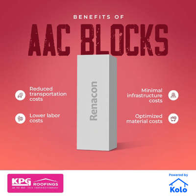 Benefits of AAC Blocks!

#aacblocks #kpgroofings #kpg
 #roofingtiles #shingles #kerala #indiaslargestroofing