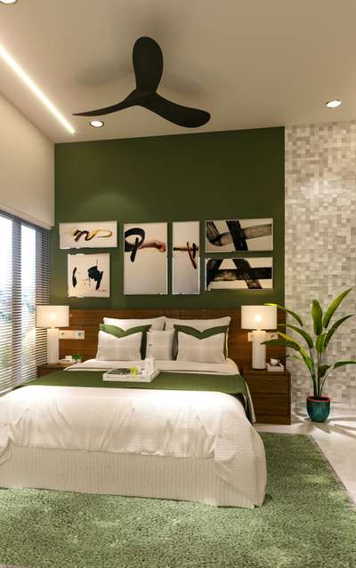 Green Bedroom design 
#sthaayi_design_lab