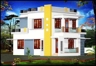 #HouseDesigns
#MyDesigns

Style:-Contemporary   style. 

Area:- 789+ 482= 1262 Sqft

Location:- Vazhani,  Wadakkancherry,  Thrissur.

About Residence :- West Facing Small 2 Bedroom Simple Villa. 

Ground  floor Have, A Small Sit out, Living, Dining, Kitchen, Work Area, Stair Area,  common Toilet And a Bathroom attached Bedroom.

The First floor have, a Small  Balcony, Upper Living, A Bedroom, and a trussed  Utility Area.