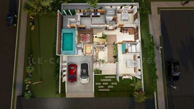 Modern home with swimming pool sqf/Rs.2200/-, contact or whattsapp 9995557661
