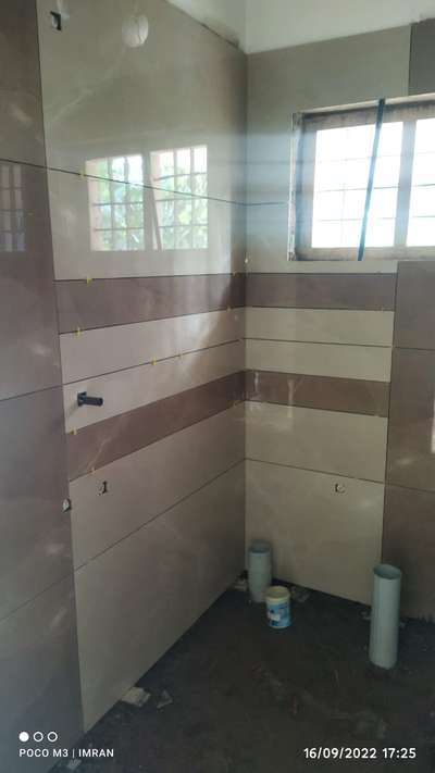 4×2 ഗ്ലോസി kajariya tile bath wall work