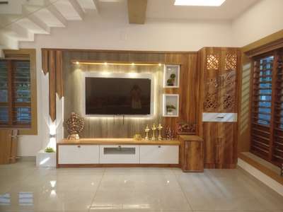 completed in tv unit and pooja room