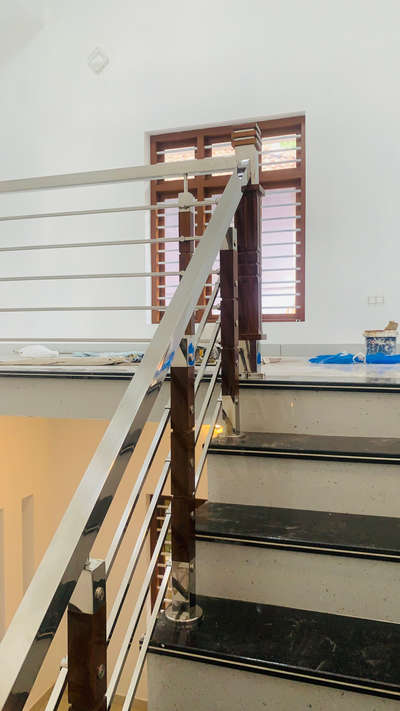 Steel & wood handrails
Staircases  #Malappuram  #SteelStaircase