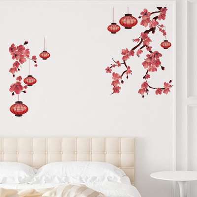 Simple yet elegant, this wall art depicts the Shinkai environment with the classic paper lanterns and unfallen cherry blossom petals. The negative space complements the design so well that all eyes are just drawn to this design, which both fills the room without being overbearing on the eyes.

 #wallart