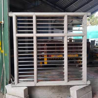 Tripple shutter window steel pipe 180×180 cm