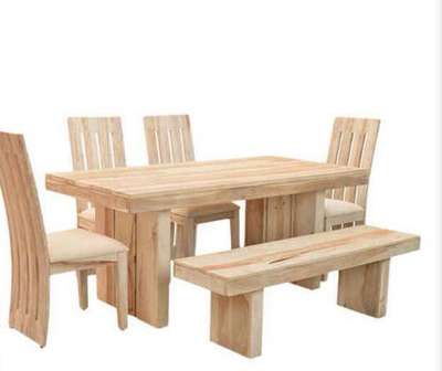 *Modern Dining set*
We make Dining set in solid wood saagwaan with polish finish, Glass used on top with designing and kushioning chairs with best designs. guranteed with 15 years.