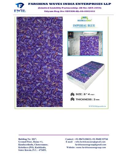 Polygranite sheet imperial blue