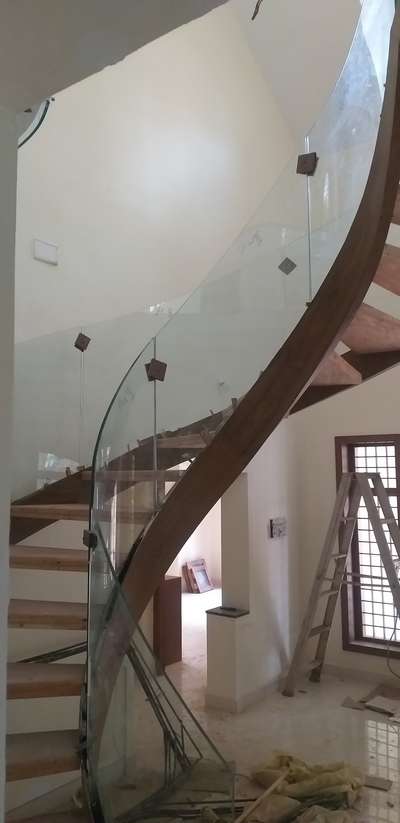 ready made staircase with glass  #