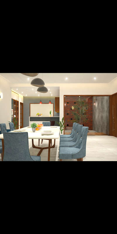 Dining & Kitchen view 3D design #KeralaStyleHouse  #HomeDecor  #keralaarchitectures  #keralahomeinterior