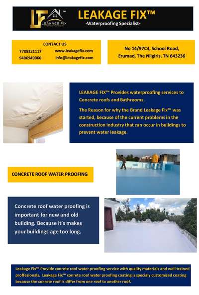 LEAKAGE FIX ™ The Waterproofing Specialist.  Contact 7708231117 #waterproofing  #leakagefix  #waterproofingcontractors