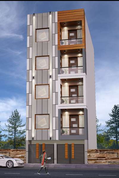 Modern facade... #exteriordesigns #latestexterior#modernhouse#elevation#elevationideas#3dsmax##vray