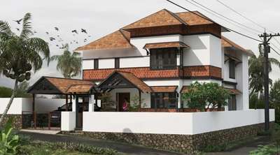 Kerala traditional architecture 
residential Design rof Mr. Ringu joseph at Ernakulam  #KeralaStyleHouse