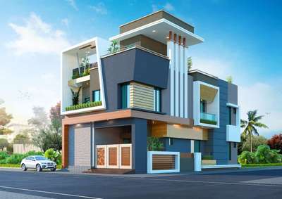 upcoming projects Residential house
Exterior design 
 #exteriordesigns  #InteriorDesigner  #HouseDesigns  #LandscapeDesign 
 #civilconstruction  #architecturedesigns