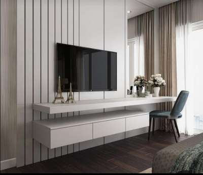 3D view TV unit # interior design # sober look # tv panel # led panelling #