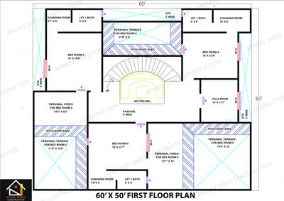 60X50sqft First Floor. Contact us for Technically correct, Realistic, Implementable Plans in reasonable price. #FloorPlans #autocadplanning #planning #workingdrawing