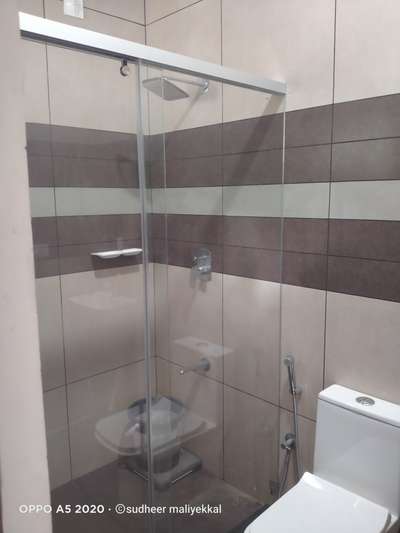 #bathroom glass sliding partition