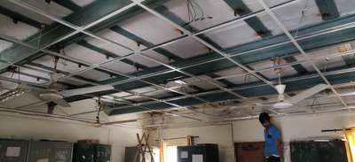 GI Metal false ceiling tile work  #FalseCeiling
